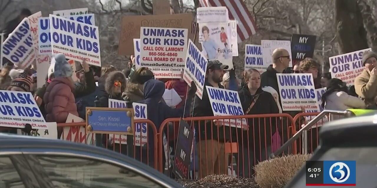 Students, parents hold anti-mask rallies at the state capitol | Connecticut News | wfsb.com